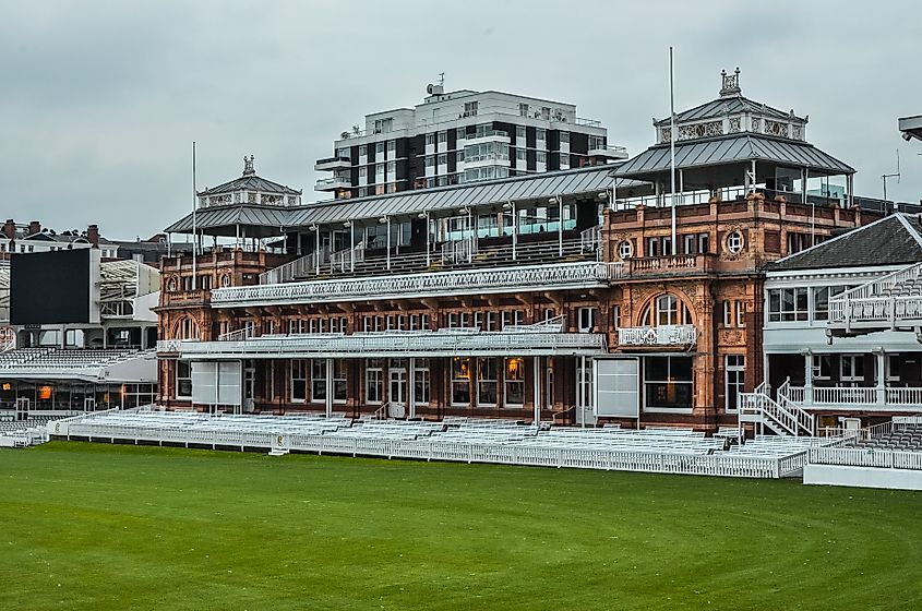 The Old Pavilion at Lord's Cricket Ground in London, UK. Image Credit AjayThomas via Shutterstock.