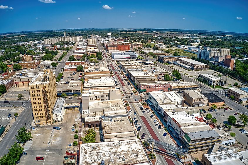 Aerial view of Salina, Kansas.