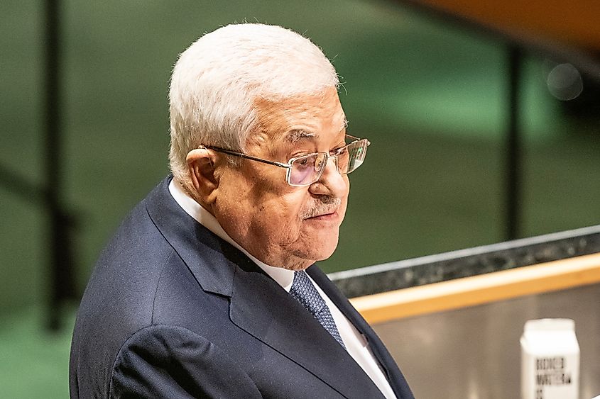 Mahmoud Abbas, President of the Palestinian Assembly speaks at UN General Assembly