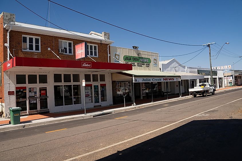 Burke Street, Julia Creek in outback Queensland