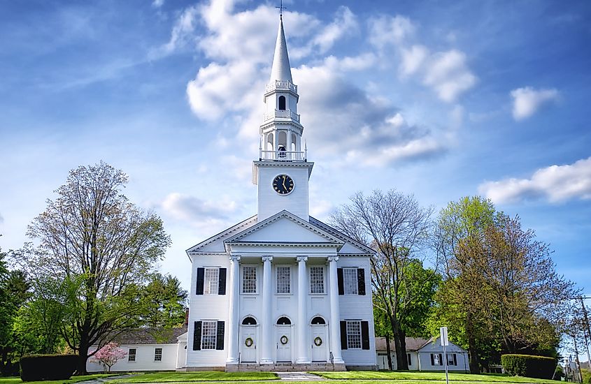 The historic first congregational church of Litchfield, Connecticut.