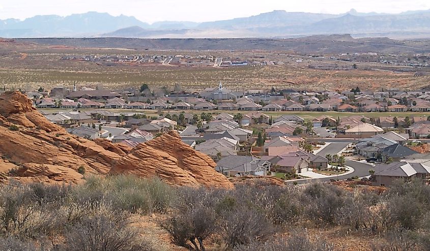 Overlooking Washington, Utah.