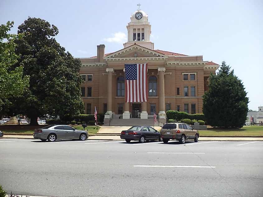 Upson County Courthouse built in 1908 in Thomaston, Georgia.