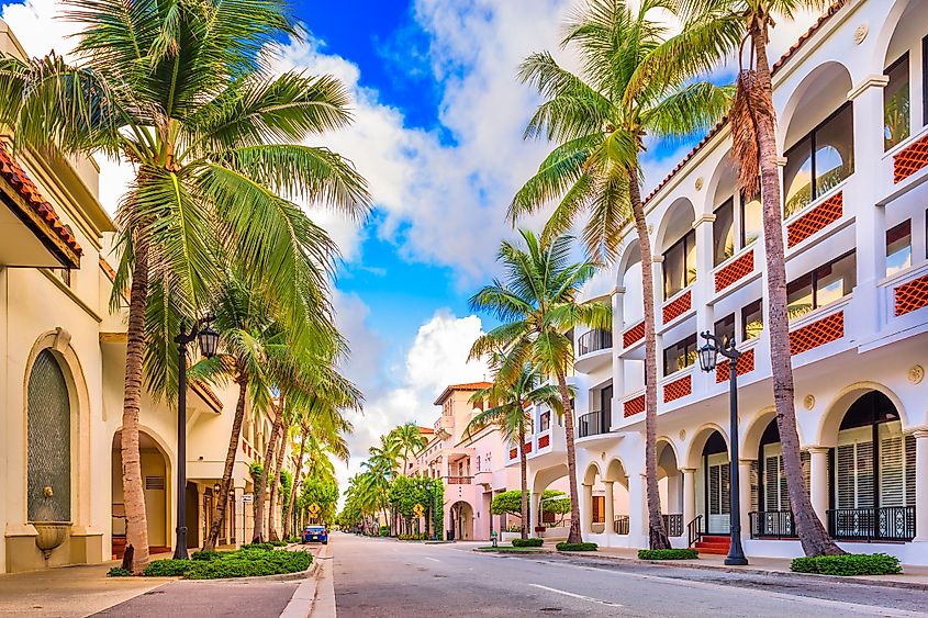 Palm Beach, Florida, USA at Worth Avenue.