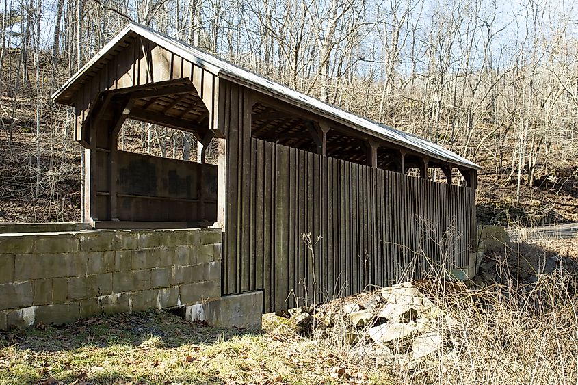 Herns Mill Covered Bridge near Lewisburg, West Virginia.