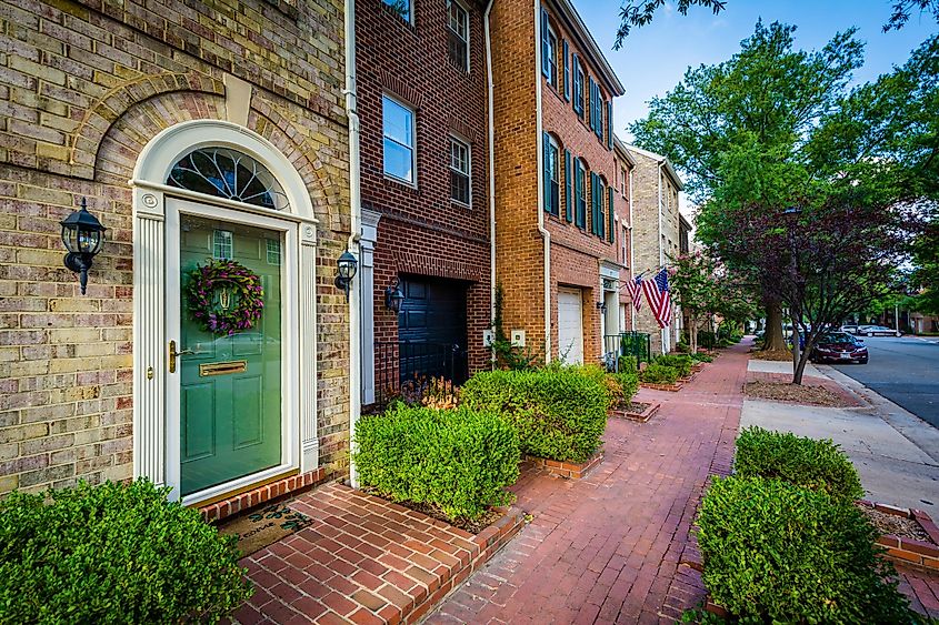 Houses in the Old Town of Alexandria, Virginia.