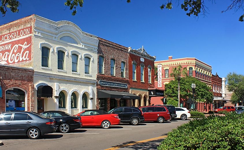Historic buildings in Fernandina Beach, Florida.
