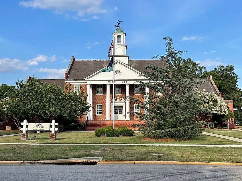 City Hall in Camden, South Carolina.