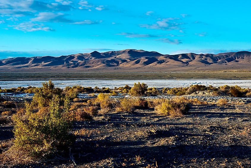 Scenic vistas along US Highway 50 near Fallon, Nevada.