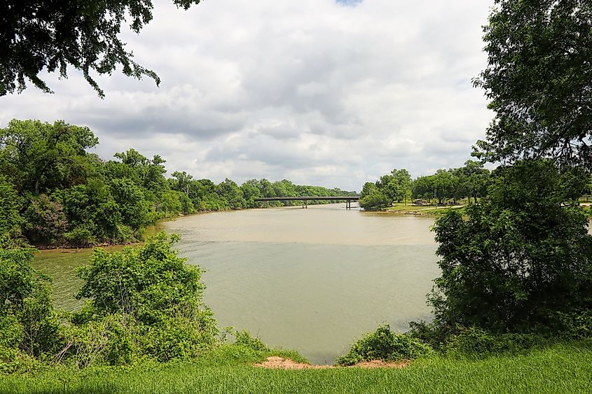 Confluence of Bosque and Brazos Rivers in Waco, Texas