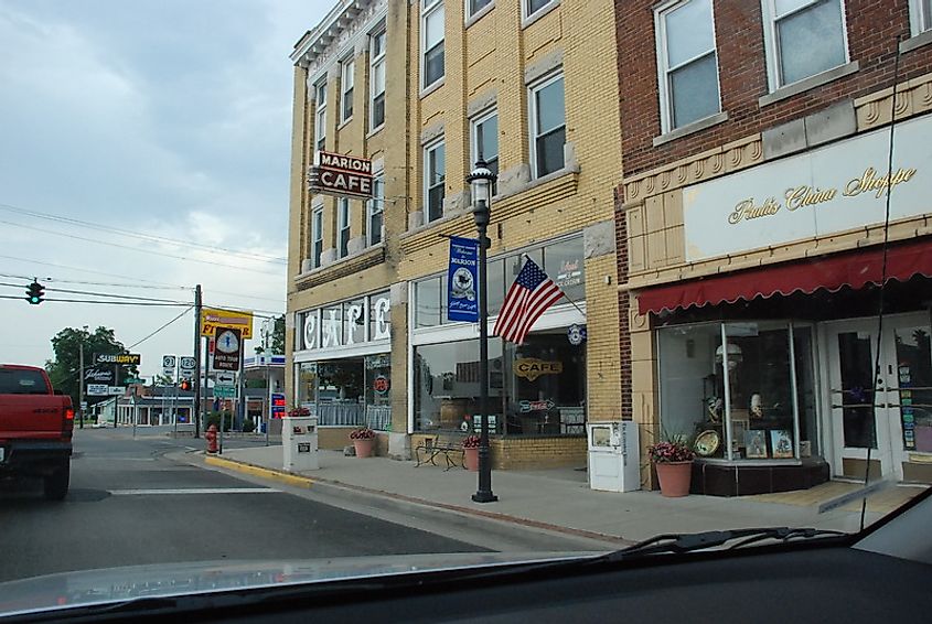 Street view in Marion, Kentucky, via 