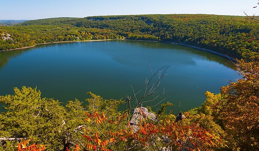 Devil's Lake State Park; view from the Tumbled Rocks Trail.