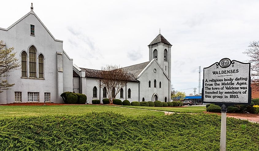 The Waldensian Presbyterian Church, Valdese, North Carolina.