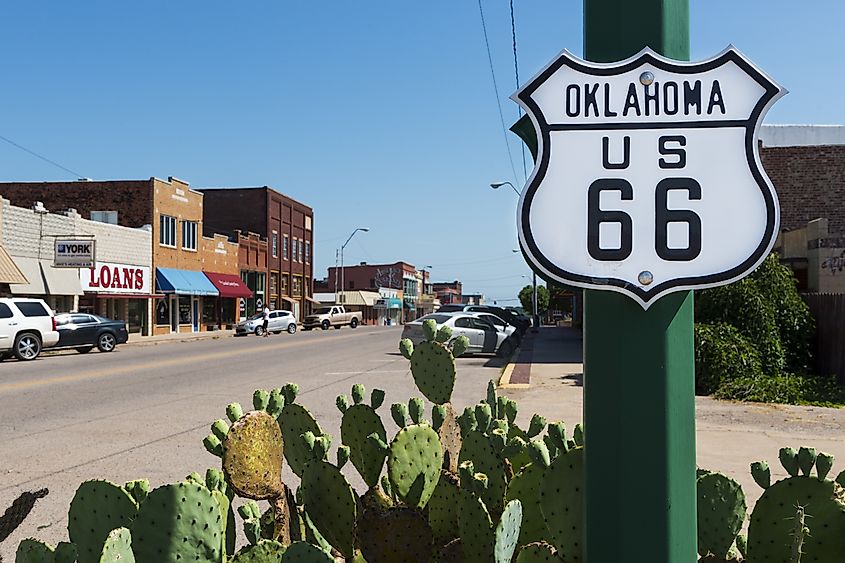 Oklahoma, shops on the Route 66. 