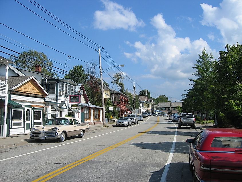 Main Street in North Creek in Johnsburg.