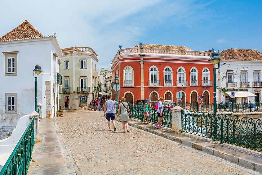 The town center of Tavira, Portugal.