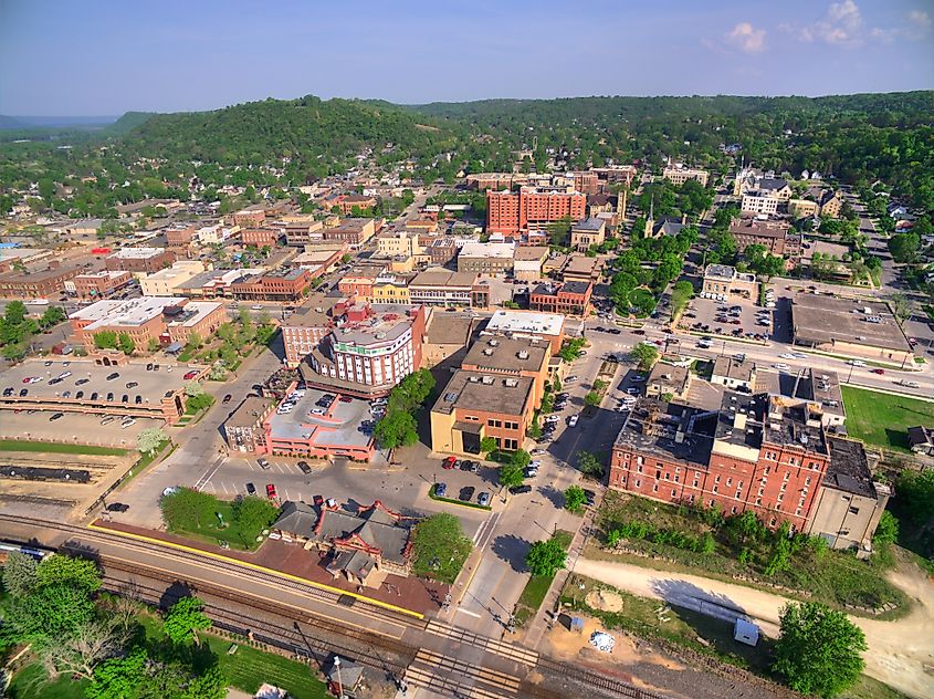 Overlooking Red Wing is a Community in Southern Minnesota on the Mississippi River