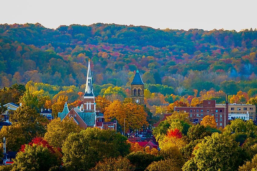 Lancaster, Ohio, during the fall.