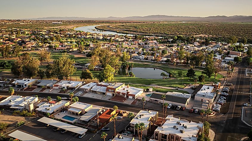 Aerial view of Bullhead City, Arizona