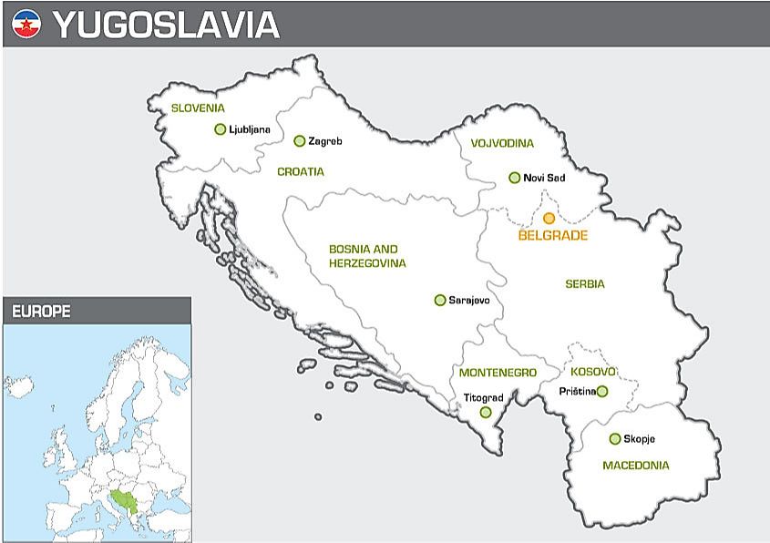 Yugoslavia Today Map