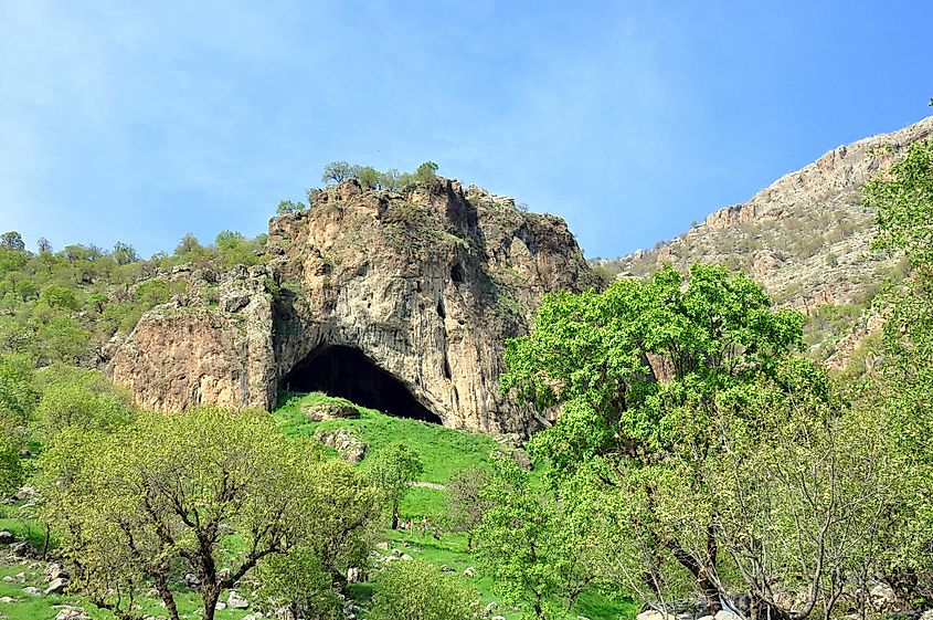 Shanidar cave, a paleolithic cave in Bradost Mountain