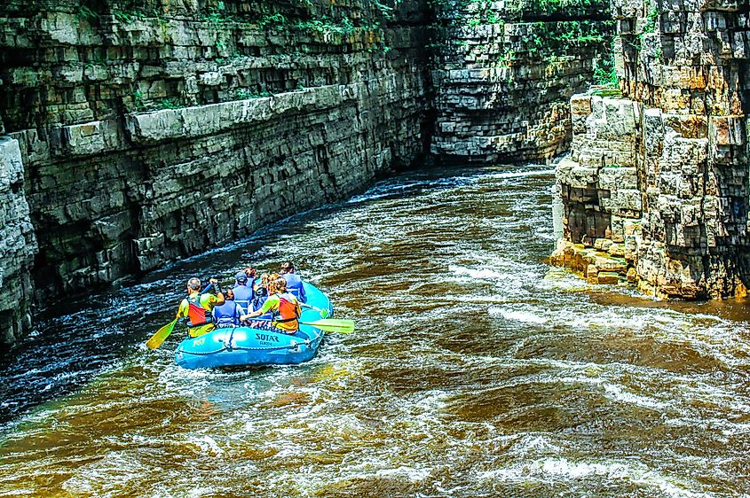 Ausable Chasm, Keeseville, NY, USA. Editorial credit: Louisen / Shutterstock.com