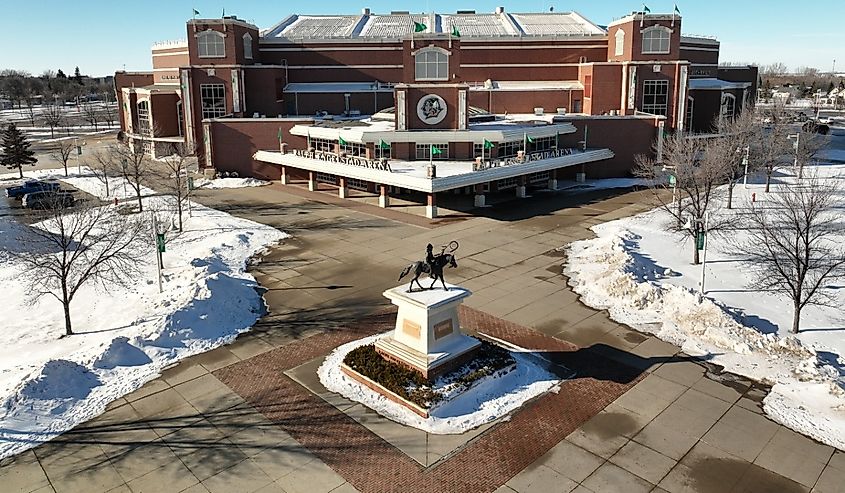 Overlooking Ralph Engelstad Arena in Grand Forks, North Dakota.