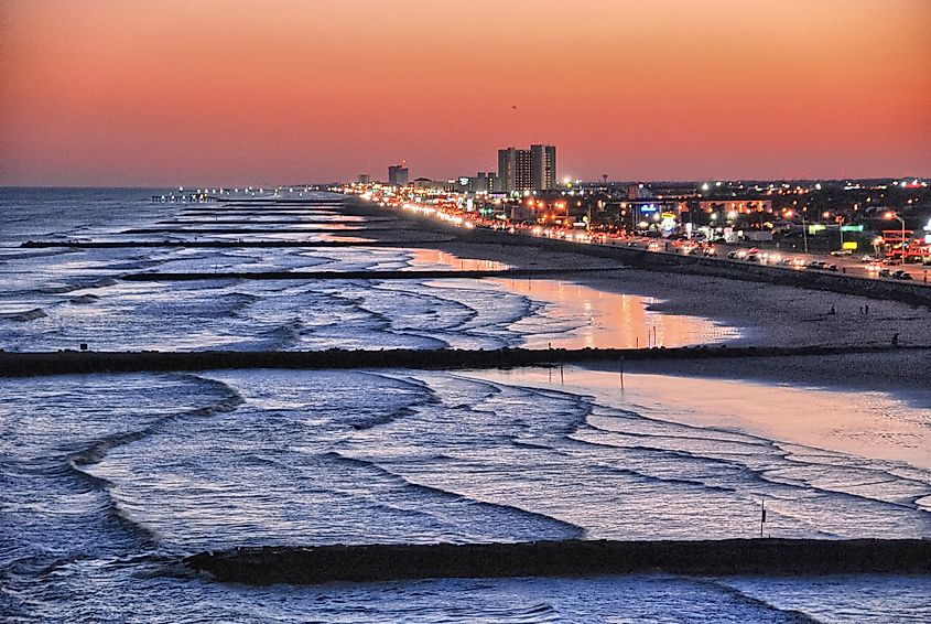 The waterfront at Galveston, Texas.