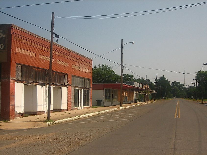 Downtown Waterproof, Louisiana.