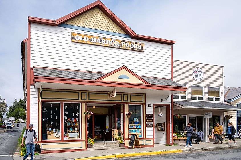 View of Sitka's historic main street. Editorial credit: Jeff Whyte / Shutterstock.com