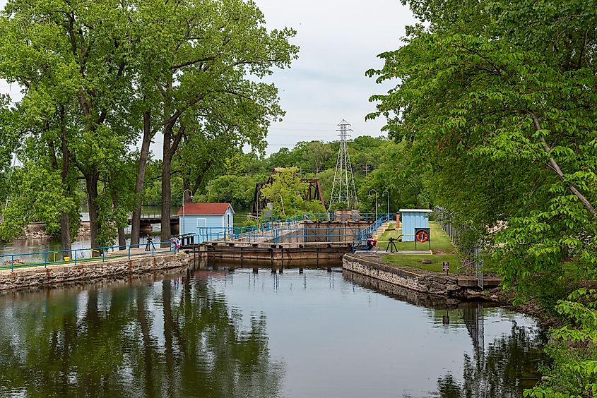 Appleton Lock Number Three On Fox River, Appleton, Wisconsin