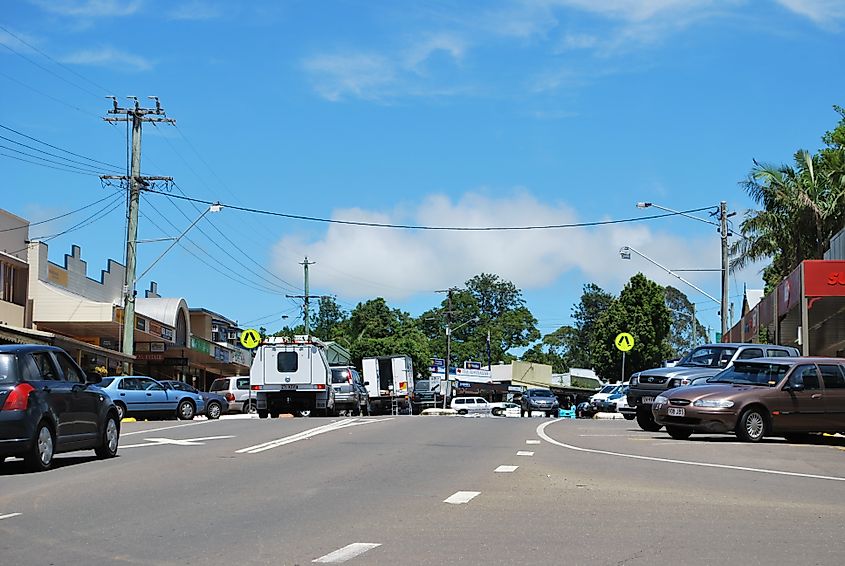 The main street of Maleny, Queensland