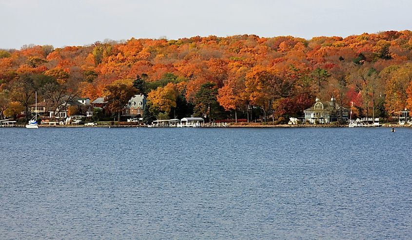 Autumn colors at Lake Geneva, Wisconsin.