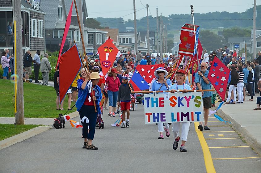 Higgins Beach 4th of July Parade in Scarborough, Maine.