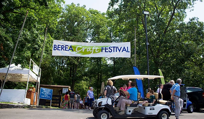 Berea Crafts festival banner at the Berea Crafts festival, Berea, Kentucky