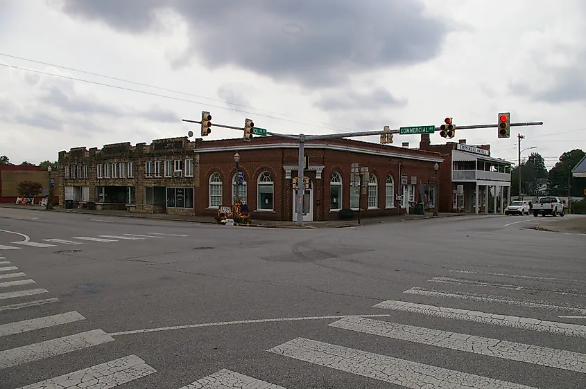 On the corner of Commercial and Holly - Monterey, TN, USA. 