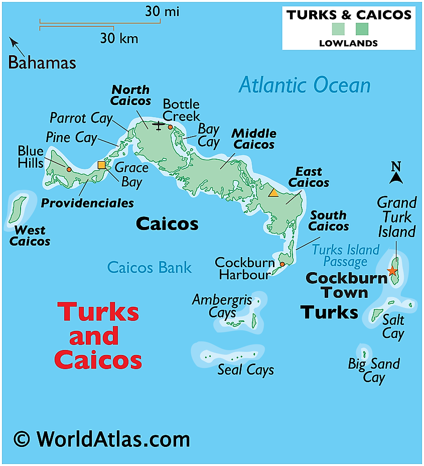 Map Of Providenciales Tci Turks And Caicos Maps & Facts - World Atlas