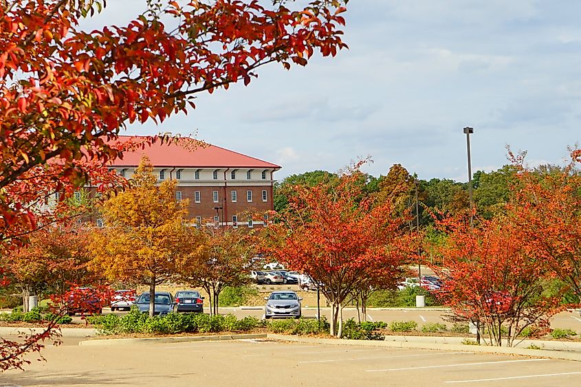 : University of Mississippi campus building in Oxford, Mississippi.