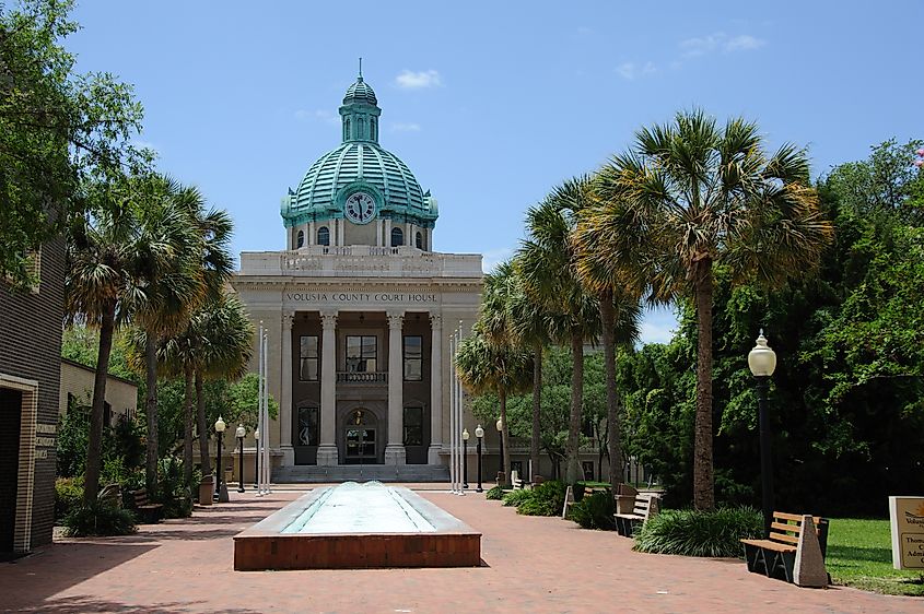 The Volusia County Courthouse in downtown DeLand, Florida