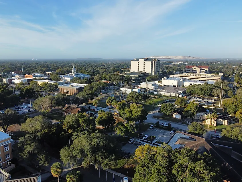 Sunrise over downtown Bartow Florida