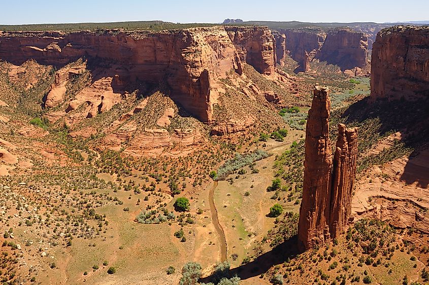 Spider Rock in Canyon de Chelly, Arizona.
