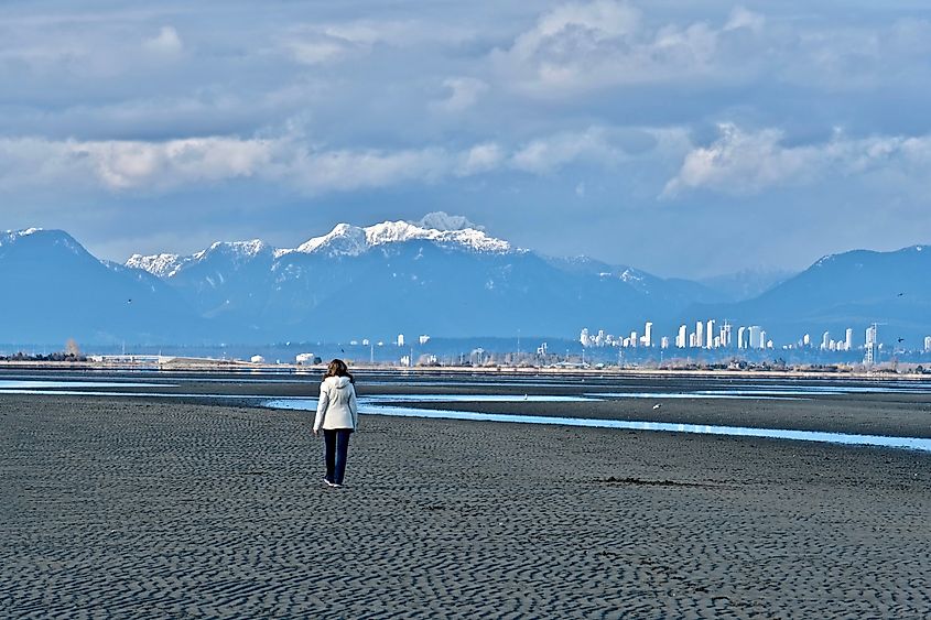 Boundary Bay Regional Park in Tsawwassen. Great Vancouver. British Columbia. Canada.