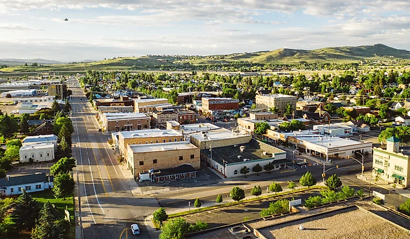 Overlooking Evanston, Wyoming.