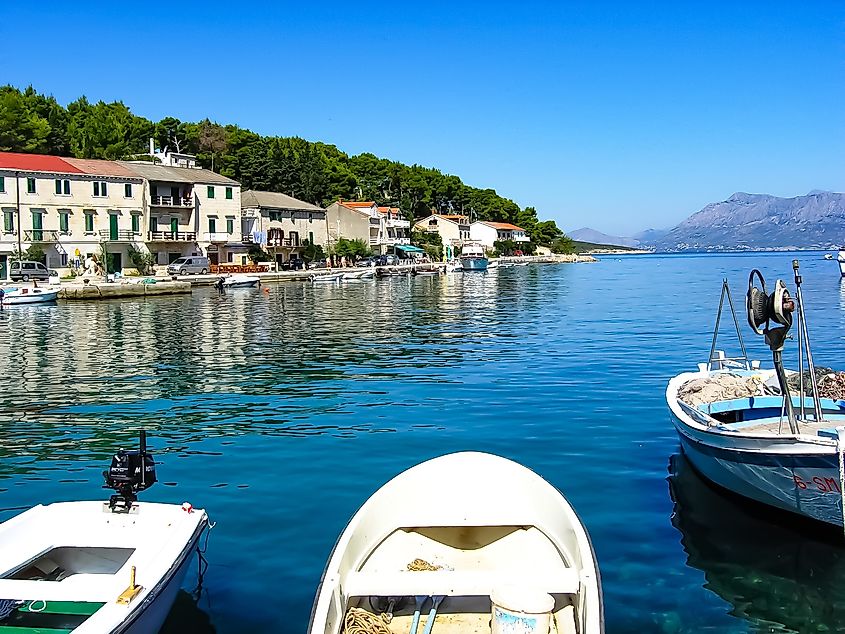 The beautiful town of Pučišća, Croatia
