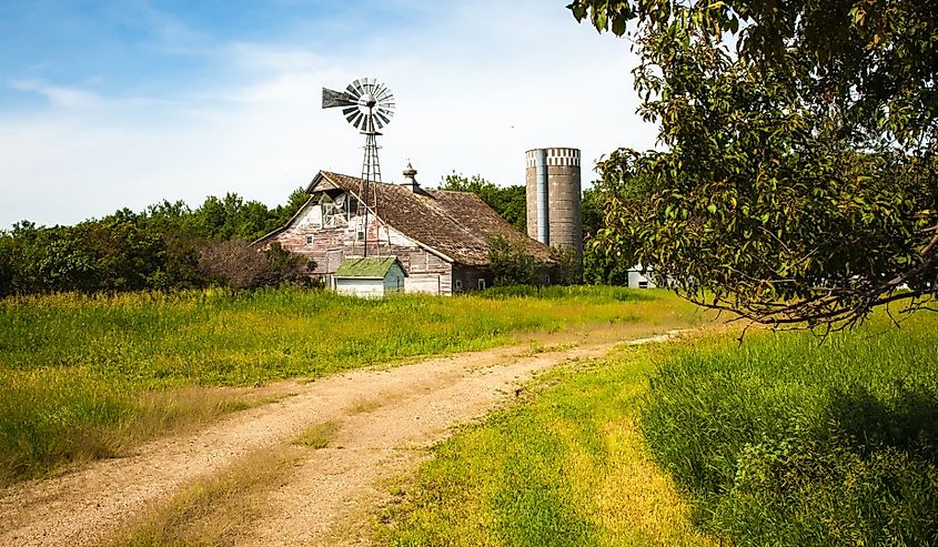 A barn in Killdeer, North Dakota.