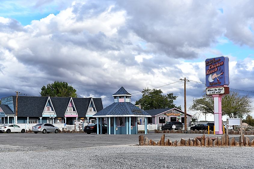 The Chicken Ranch, a legal, licensed brothel located about 60 miles west of Las Vegas in Pahrump, Nevada.