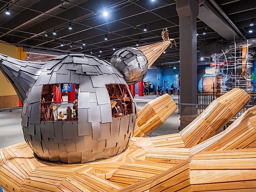 Interior view of the interesting Science Museum Oklahoma