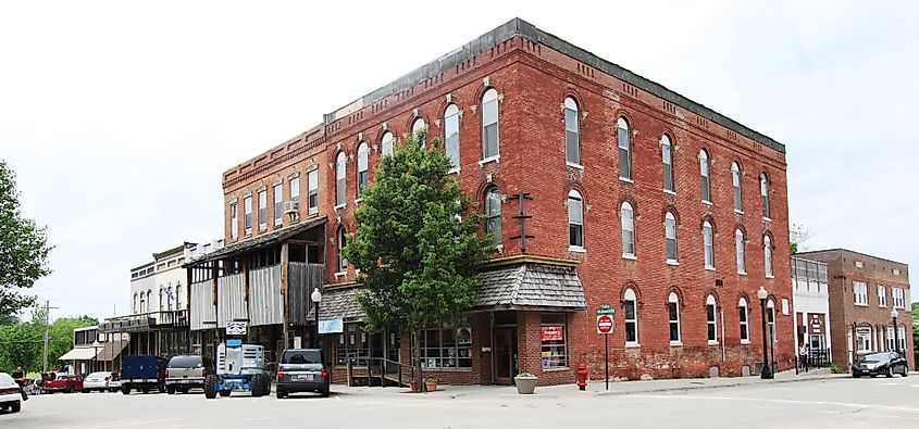 Downtown Monticello, Illinois.