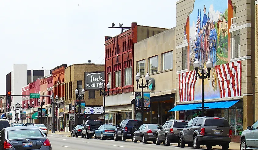 Downtown Ottawa, Illinois.