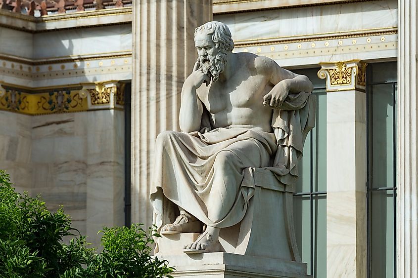 Statue of Socrates in Athens.
